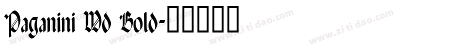 Paganini Wd Bold字体转换